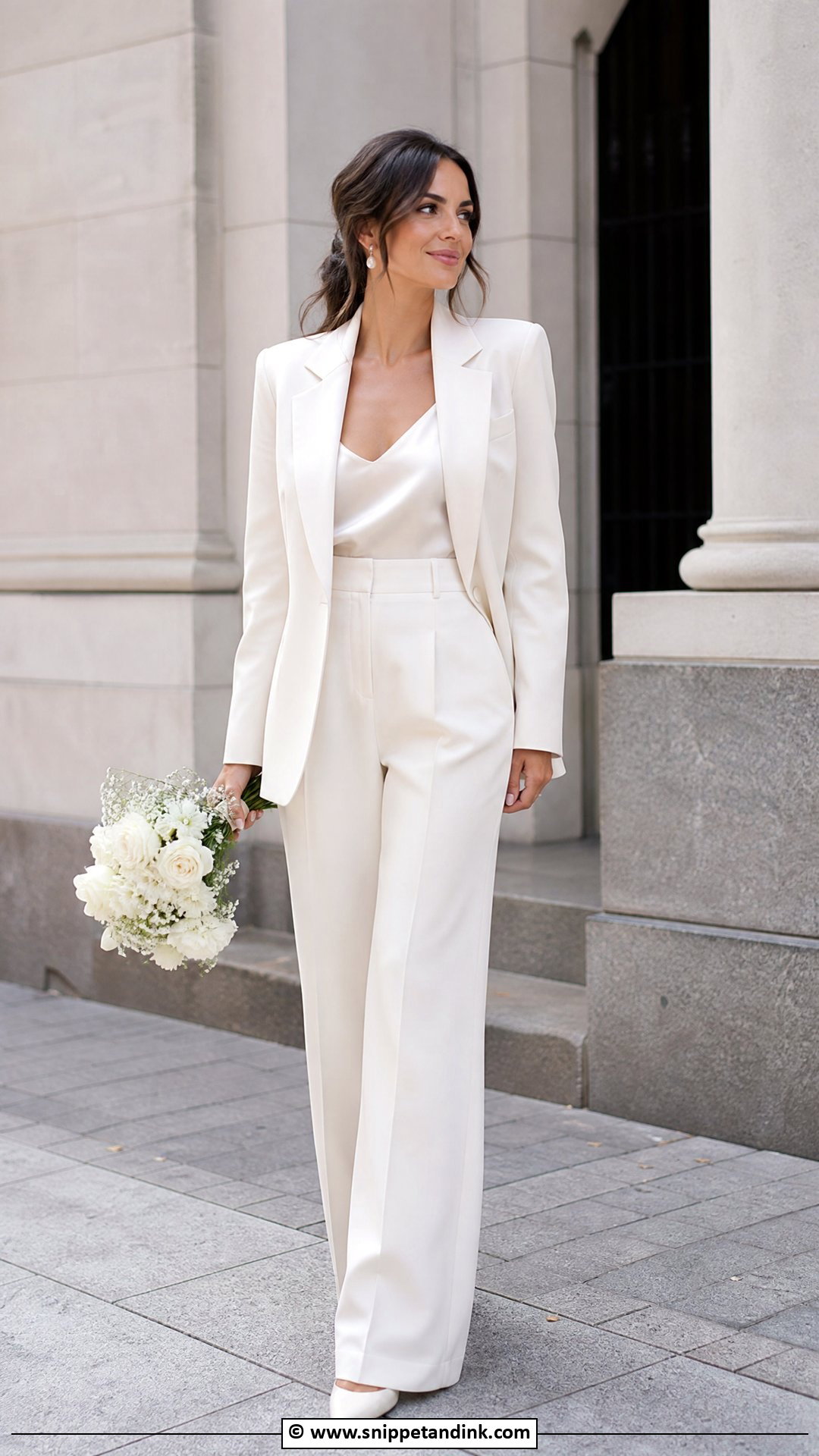 Bridal Suit Wedding Dress Look - Snippet and Ink - 35 Classy Wedding Dress Ideas