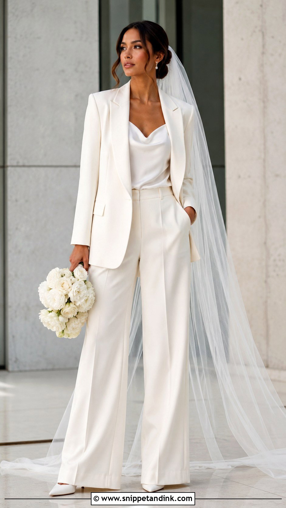 Bridal Suit Wedding Outfit - Snippet and Ink - 30 My Dream Wedding Dress Ideas