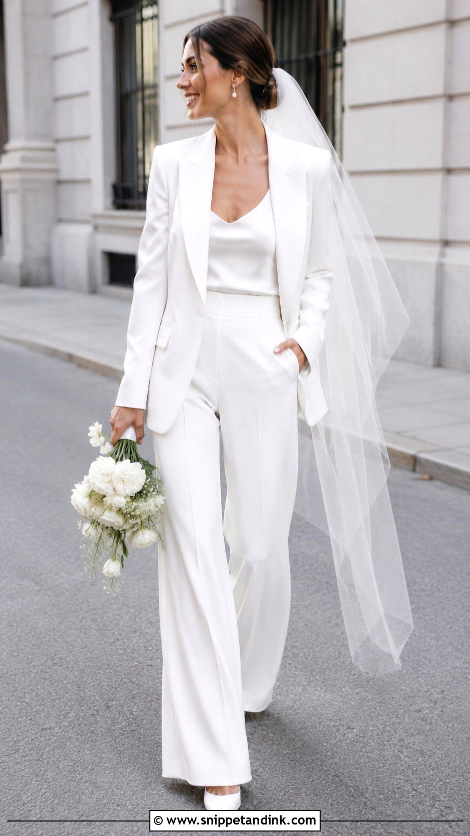 Bridal Suit Wedding Outfit - Snippet and Ink - 30 Bridal Wedding Outfits