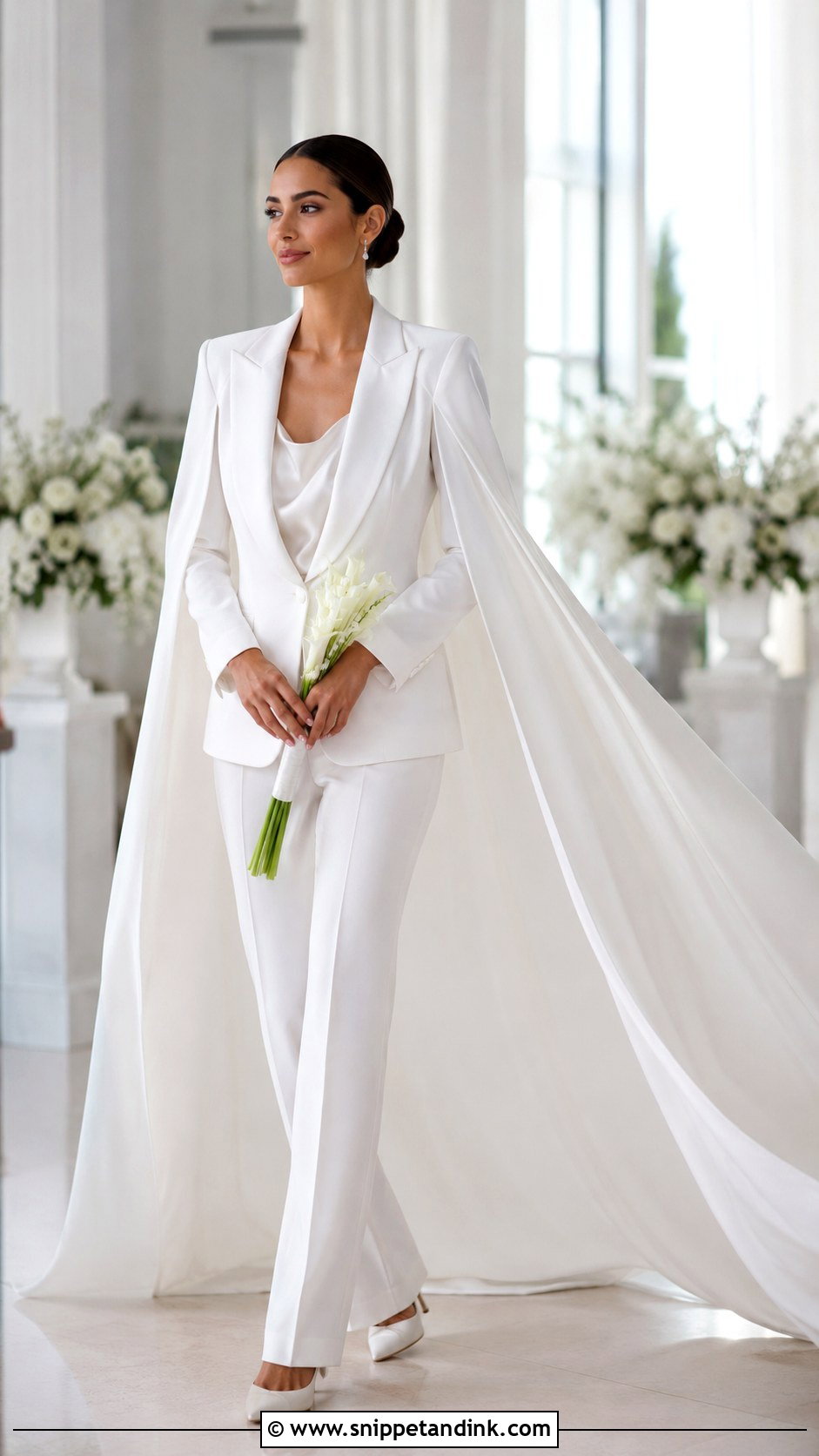 Bridal Suit With Cape - Snippet and Ink - 20 Bride in Suit Ideas