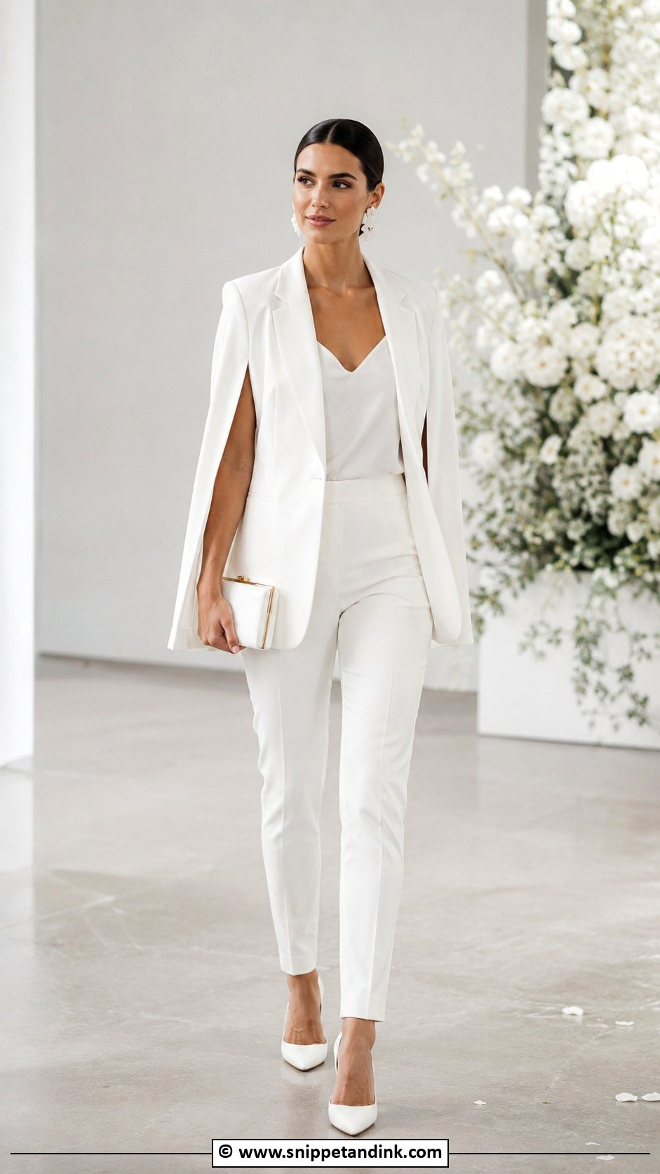 Bridal Suit With Cape Blazer - Snippet and Ink - 30 Bridal Suit Ideas
