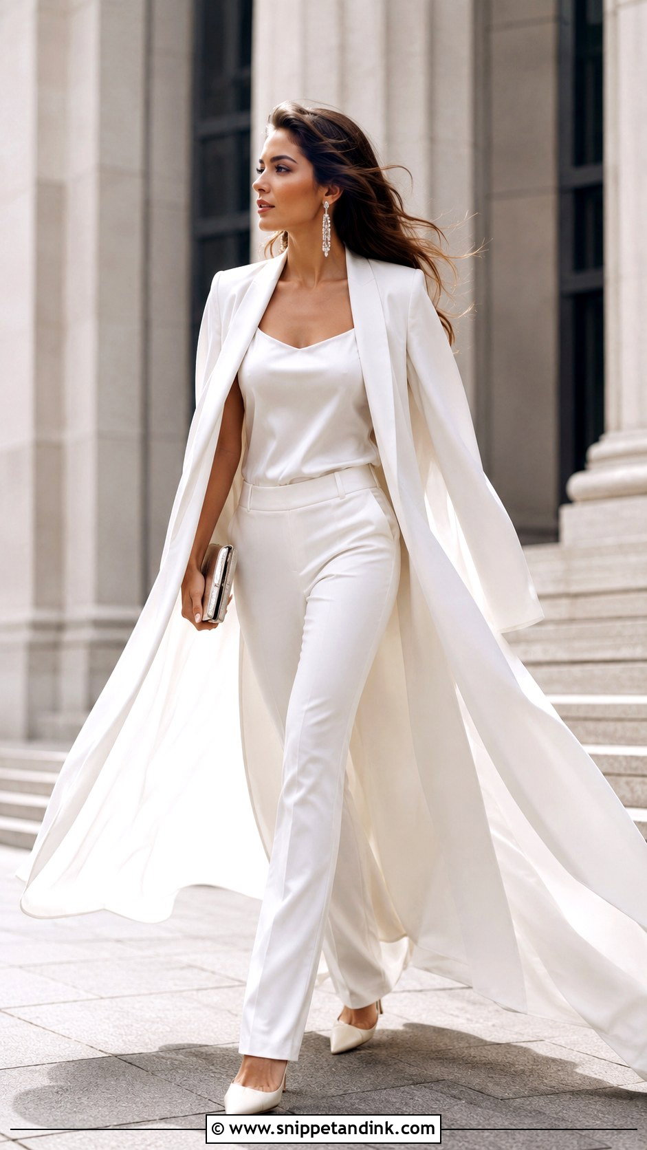 Bridal Suit With Cape Blazer - Snippet and Ink - 20 Marriage Suit Ideas