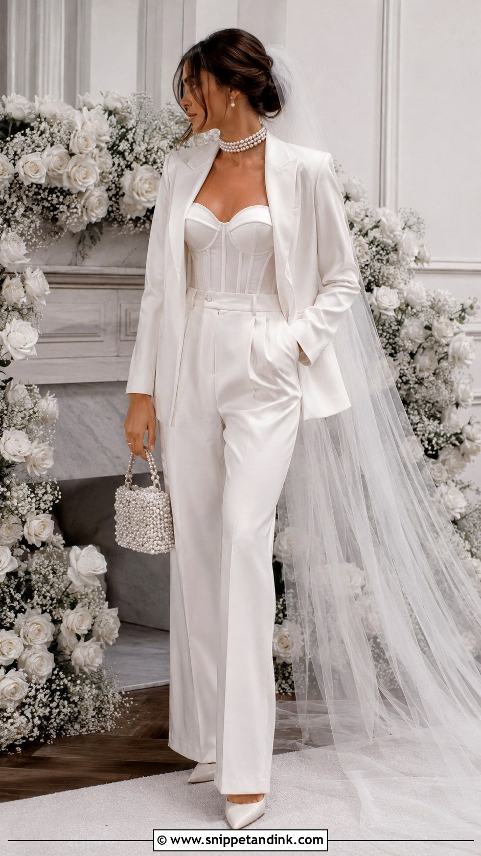 Bridal Suit With Corset Top - Snippet and Ink - 20 Bride in Suit Ideas
