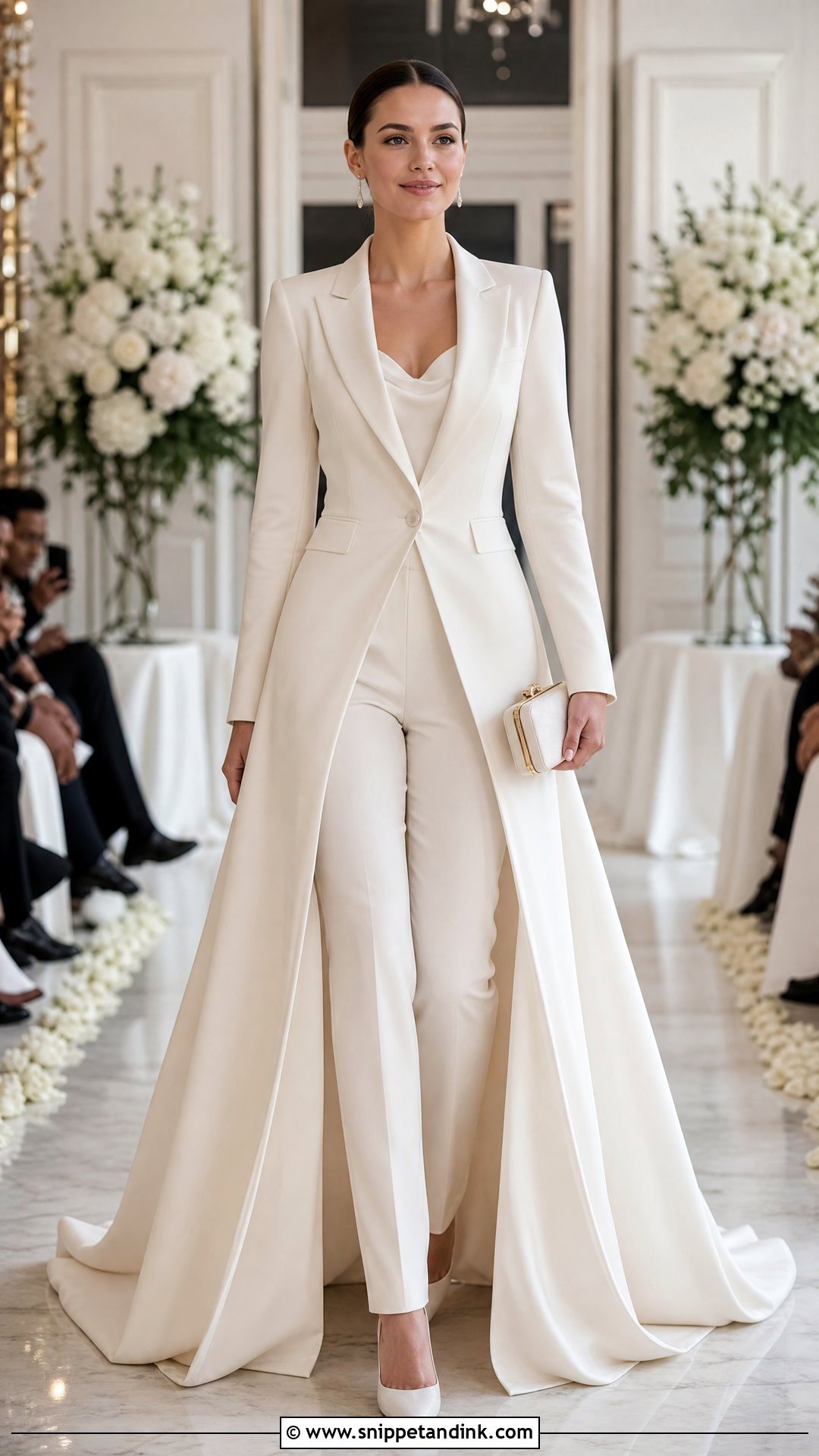 Bridal Suit With Detachable Overskirt - Snippet and Ink - 20 Suits for Bride