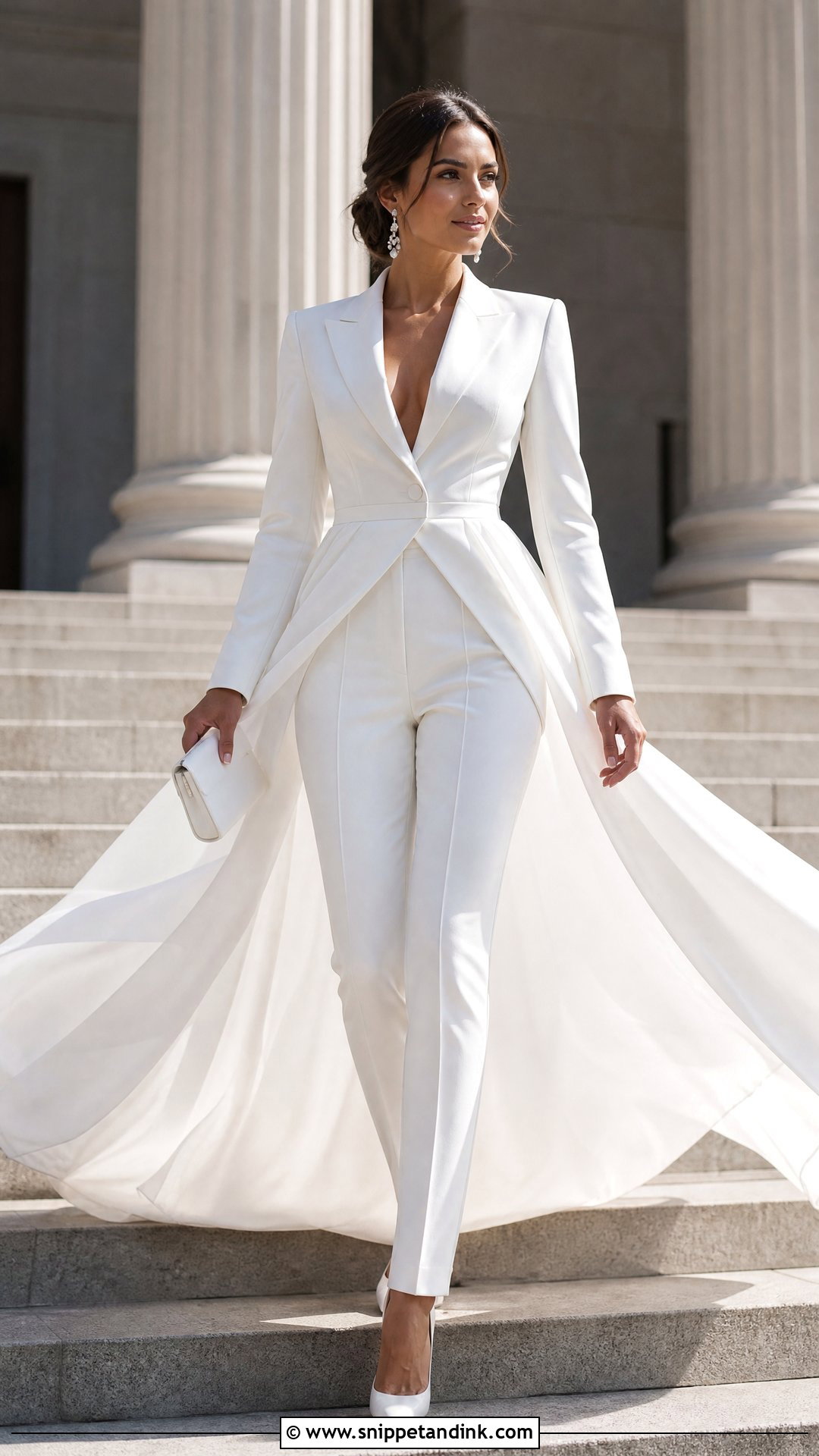 Bridal Suit With Detachable Train - Snippet and Ink - 20 Marriage Suit Ideas