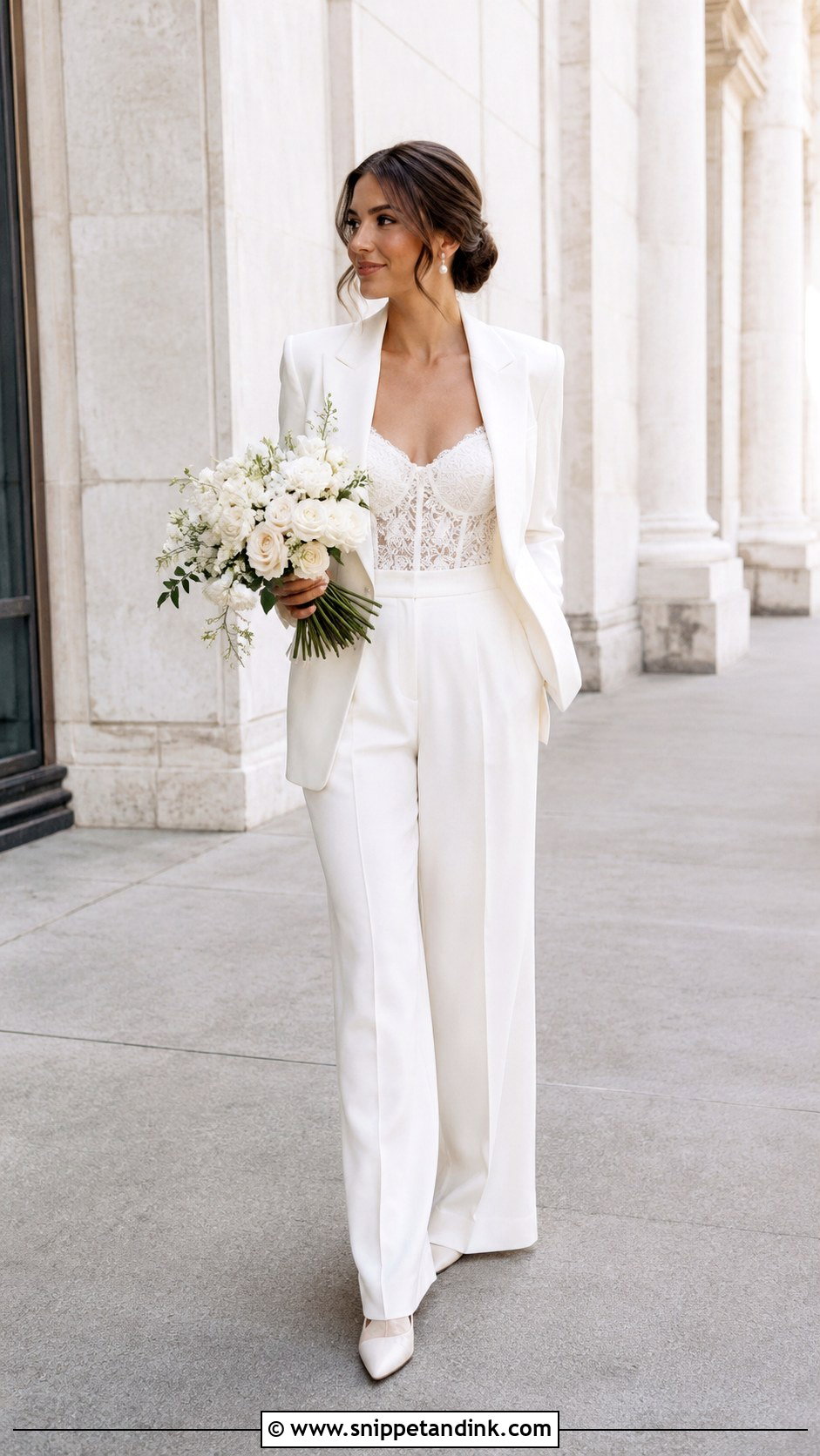 Bridal Suit With Lace Top - Snippet and Ink - 25 Special Wedding Dress Ideas