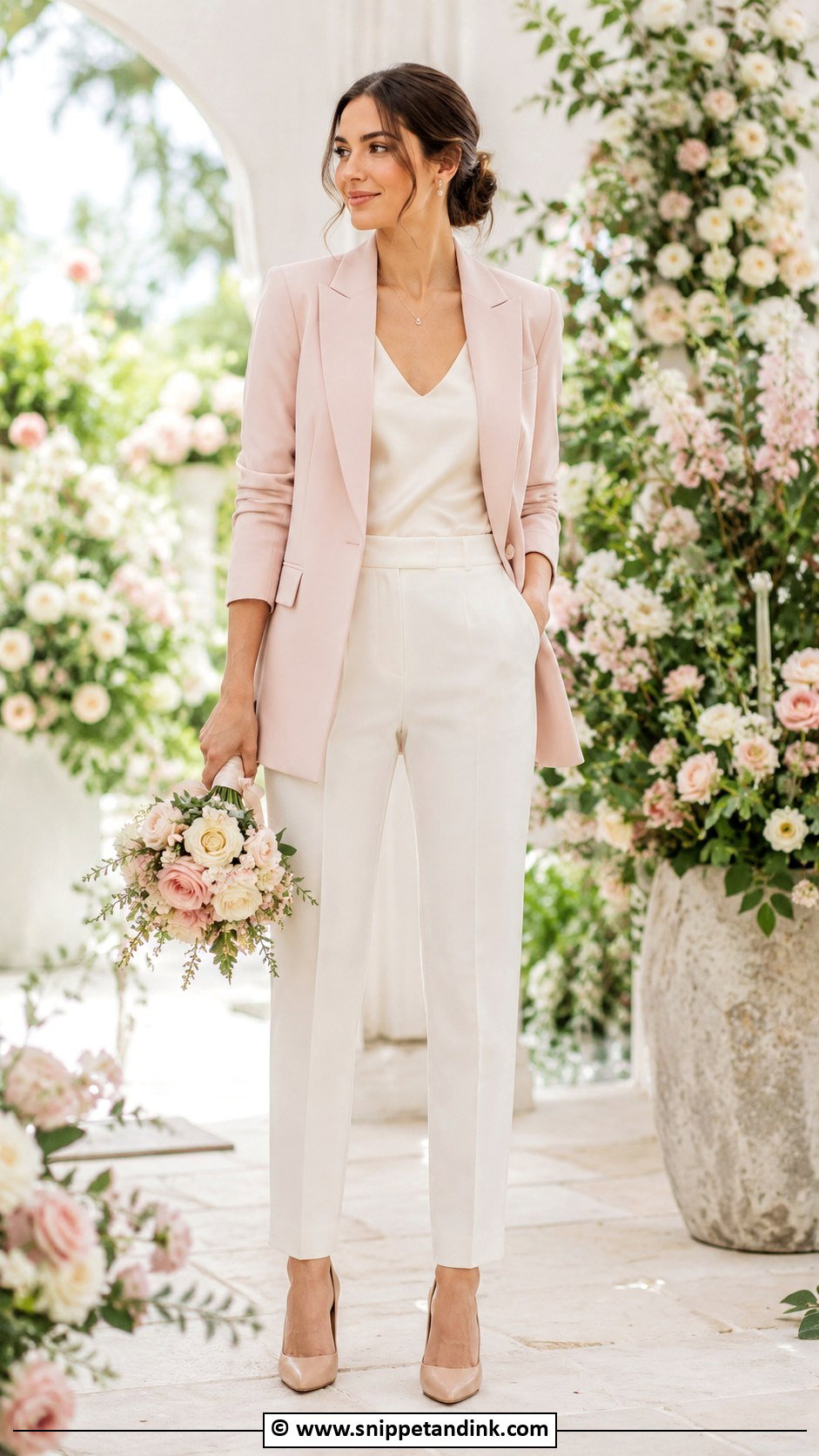 Bridal Suit With Pastel Blazer - Snippet and Ink - 30 Bridal Suit Ideas