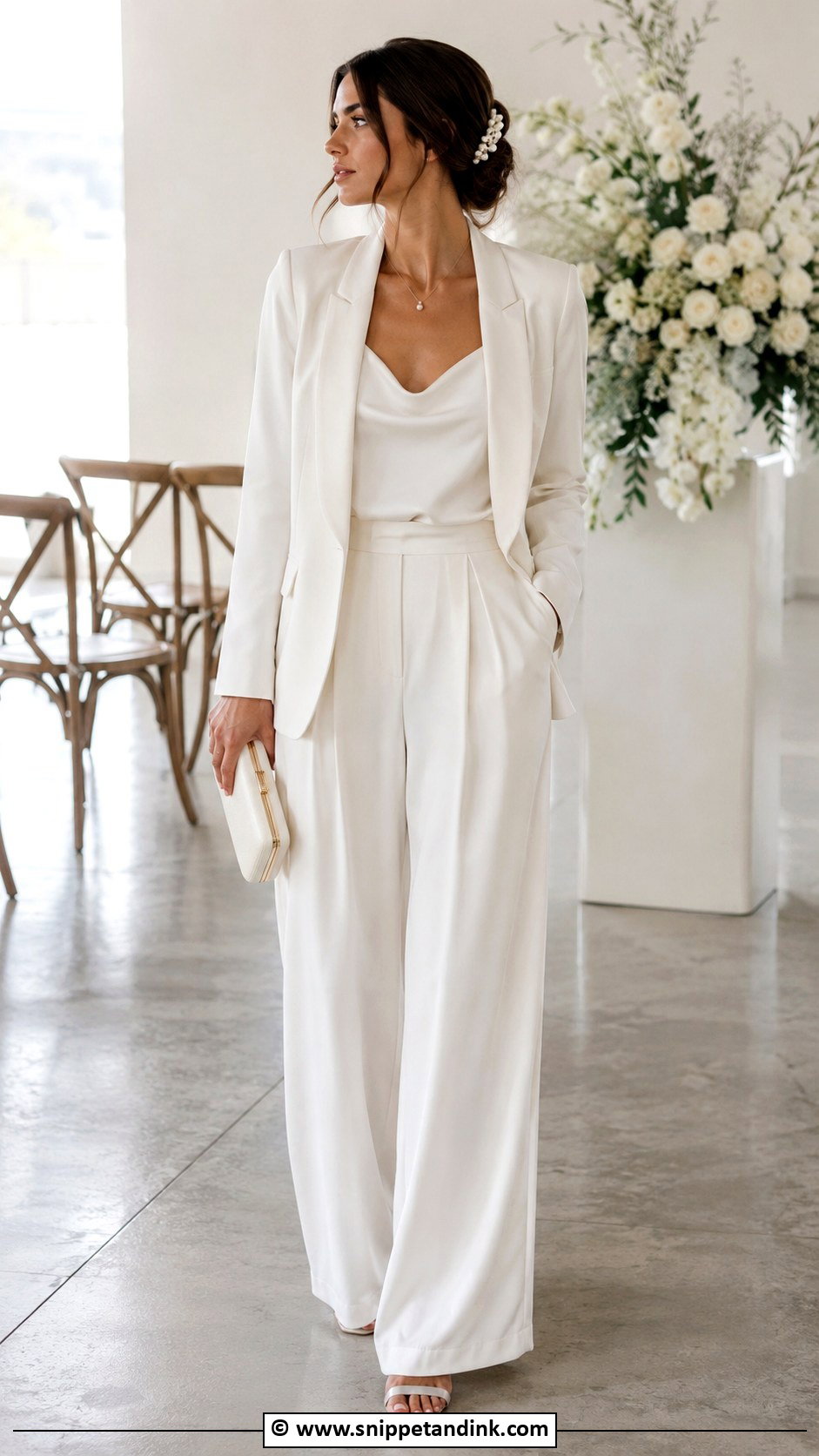 Bridal Suit With Pleated Pants - Snippet and Ink - 25 Bridal Suits for Women