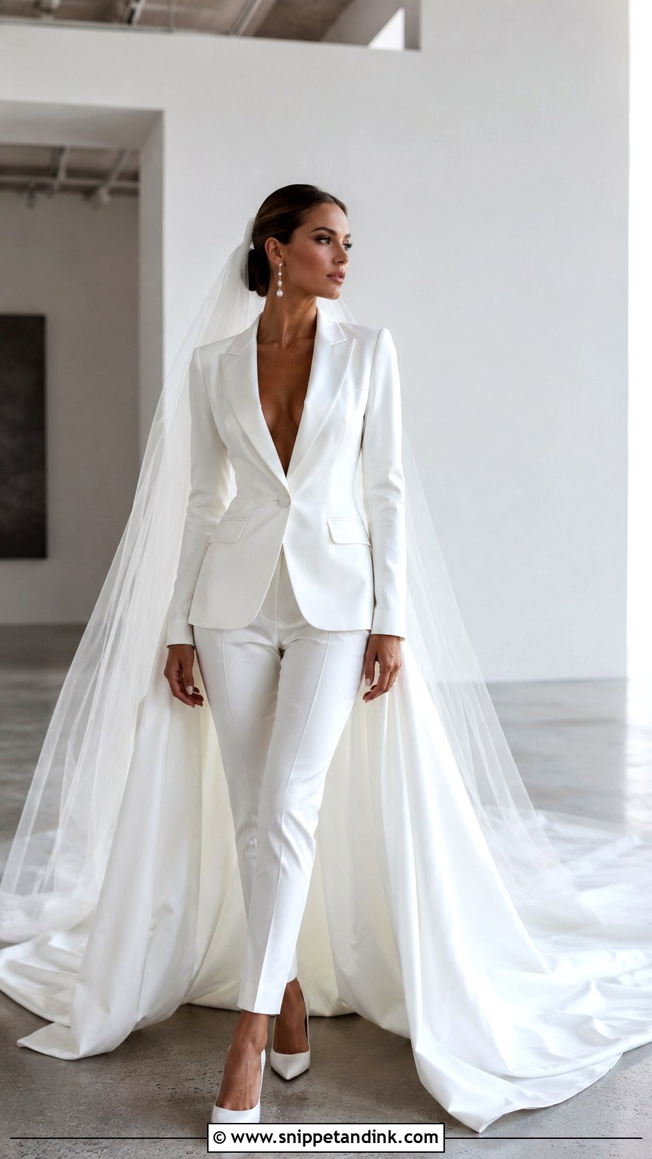 Bridal Suit With Train - Snippet and Ink - 25 Bridal Suits