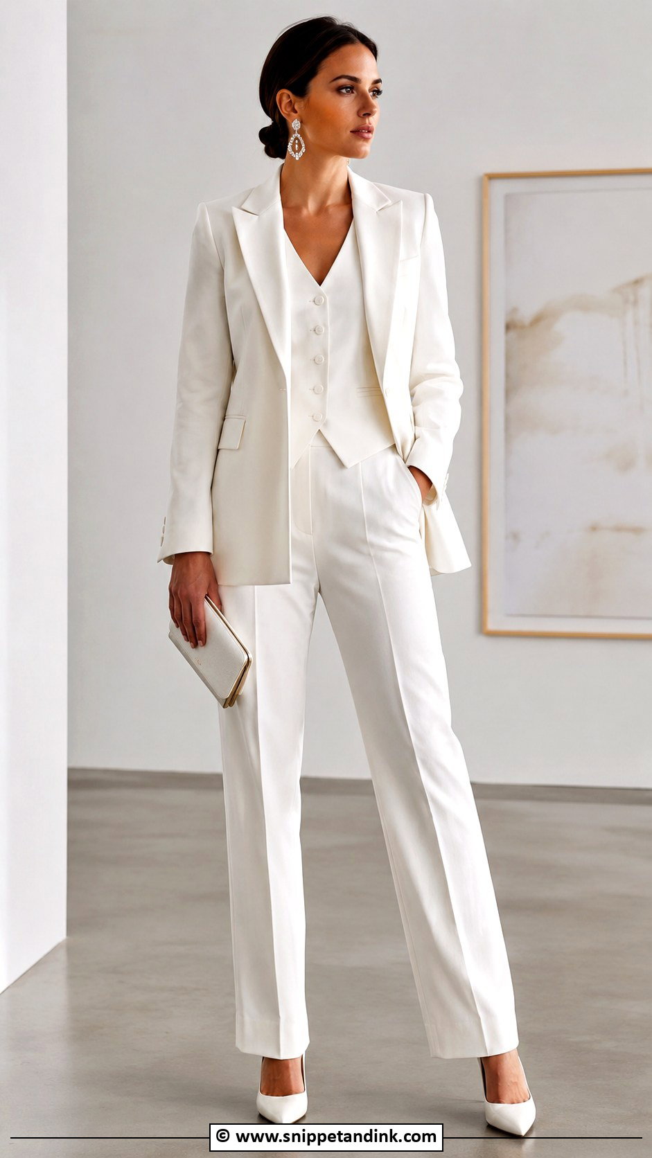 Bridal Suit With Vest - Snippet and Ink - 25 Bride Suit Ideas