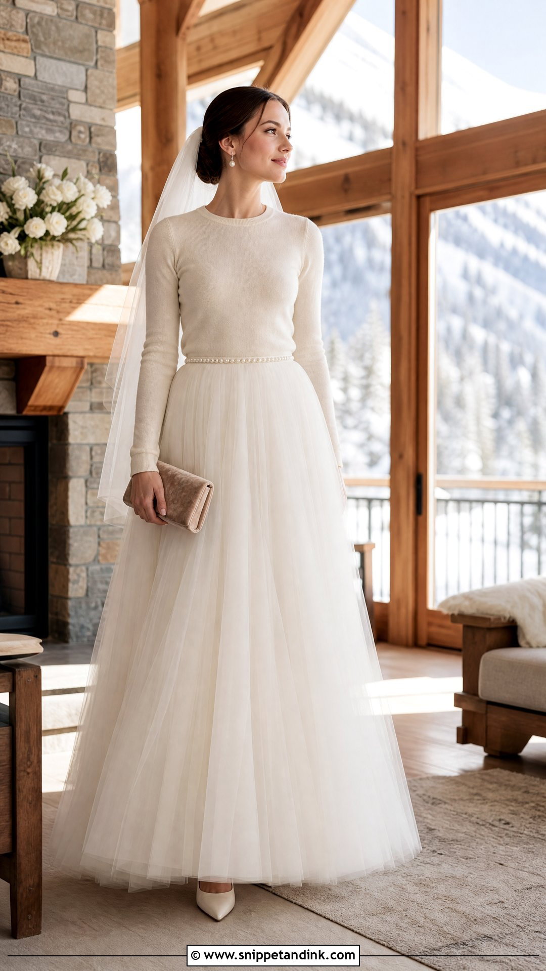 Bridal Sweater And Tulle Skirt Separates - Snippet and Ink - 25 Bridal Separates Ideas