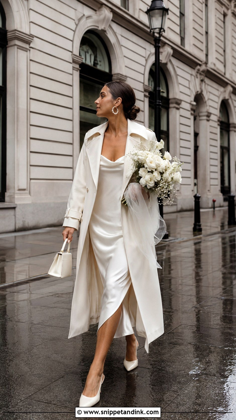 Bridal Trench Coat - Snippet and Ink - 25 Bridal Coat Ideas