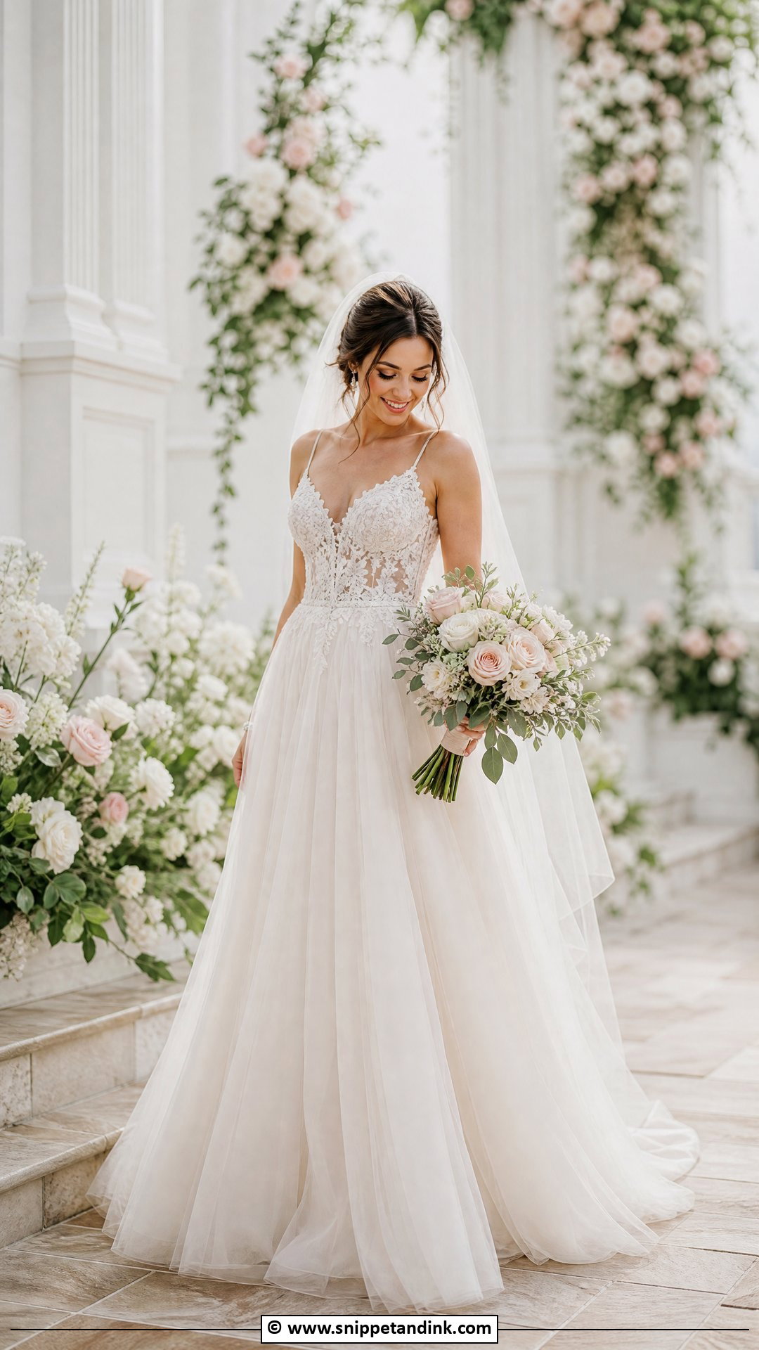 Bridal Tulle Dress Outfit - Snippet and Ink - 35 Bridal Outfits