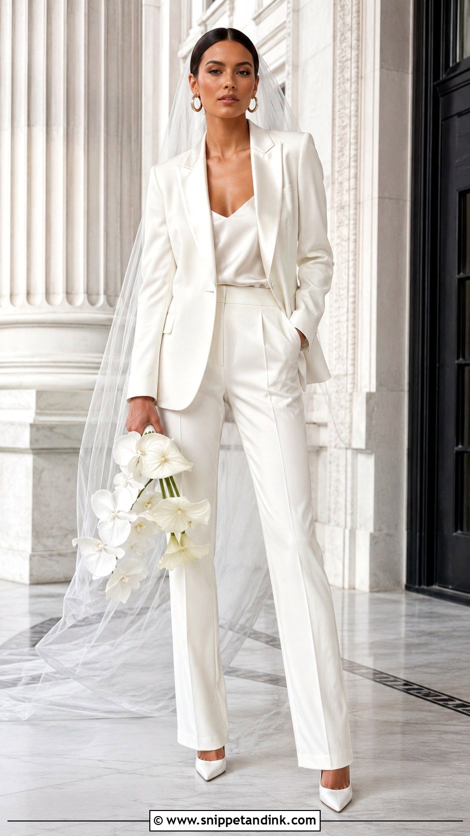 Bridal Tuxedo Pantsuit - Snippet and Ink - 20 Bride Pants Ideas