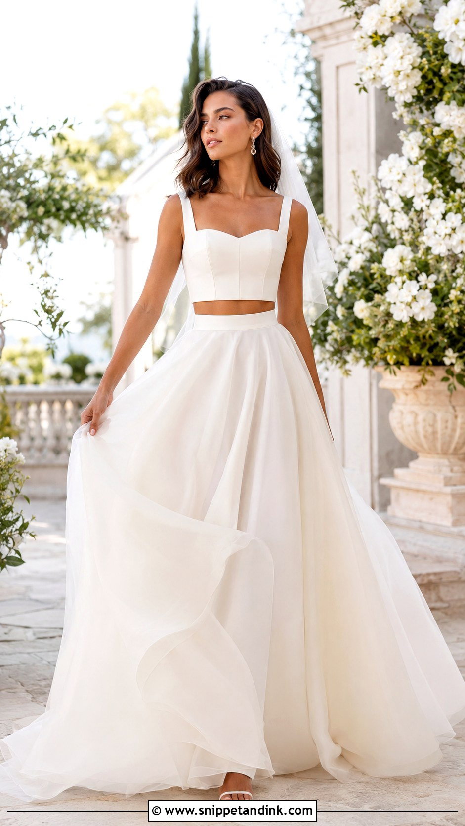 Bridal Two Piece Skirt Set - Snippet and Ink - 20 Contemporary Bridal Ideas