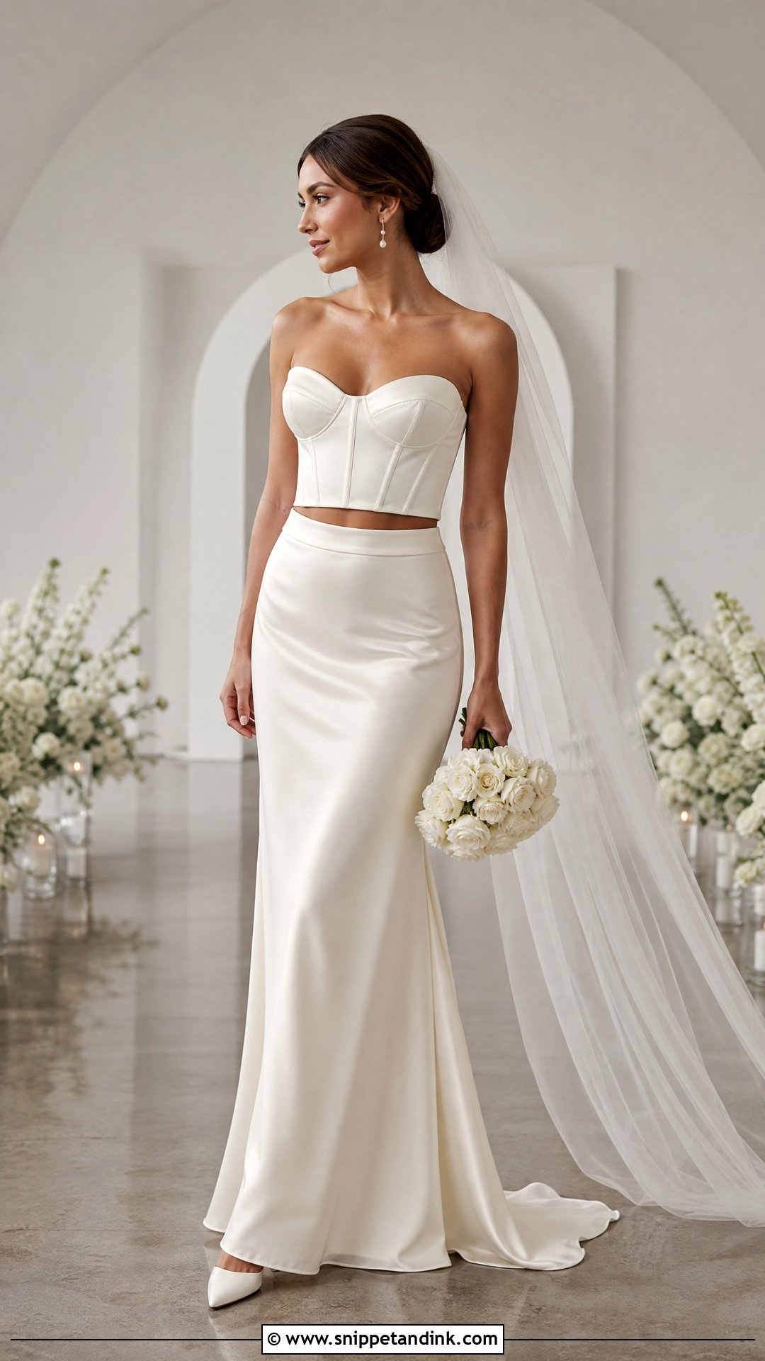 Bridal Two Piece Skirt Set - Snippet and Ink - 20 Wedding Vogue Ideas