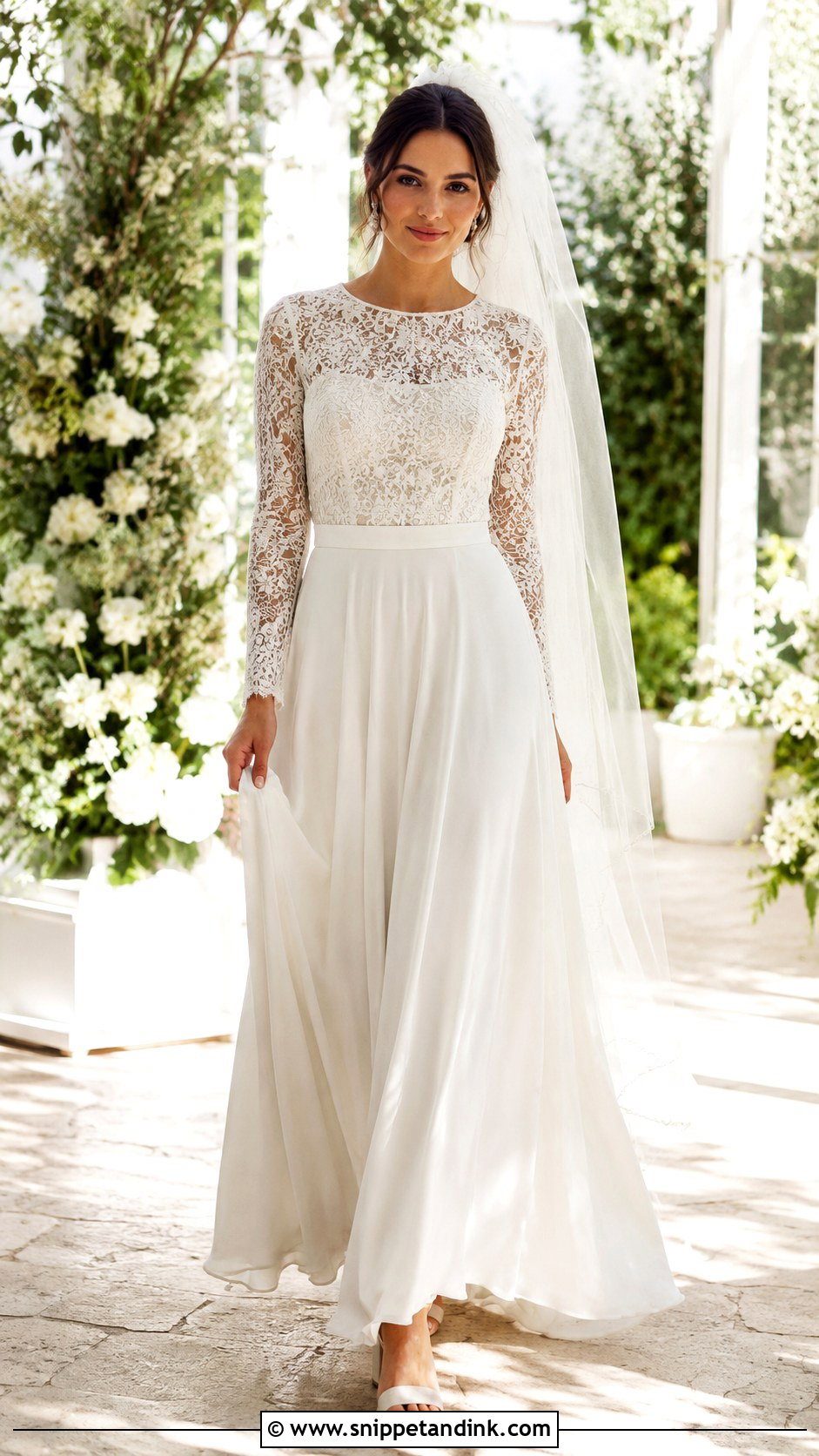 Bridal Two Piece Skirt Set With Block Heels - Snippet and Ink - 20 Bridal Attire Ideas