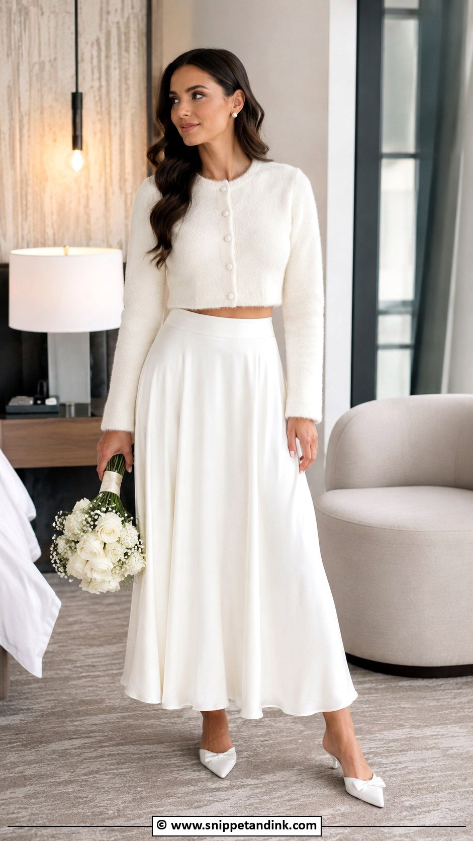 Bridal Two Piece Skirt Set - Snippet and Ink - 30 Bridal Getting Ready Outfit Ideas