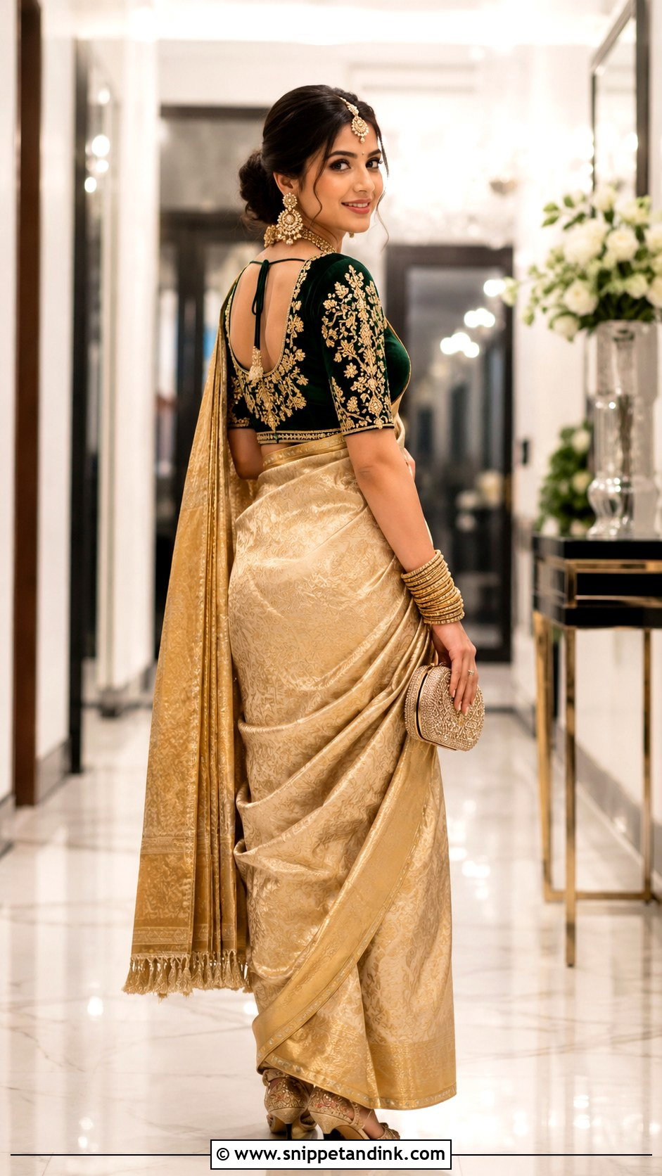 Bridal Velvet Aari Work Blouse Design - Snippet and Ink - 25 Bride Aari Work Blouse Design Ideas