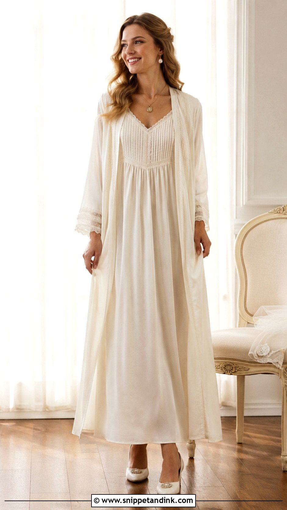 Bridal Vintage Nightgown Outfit - Snippet and Ink - 20 Budoire Bridal Ideas