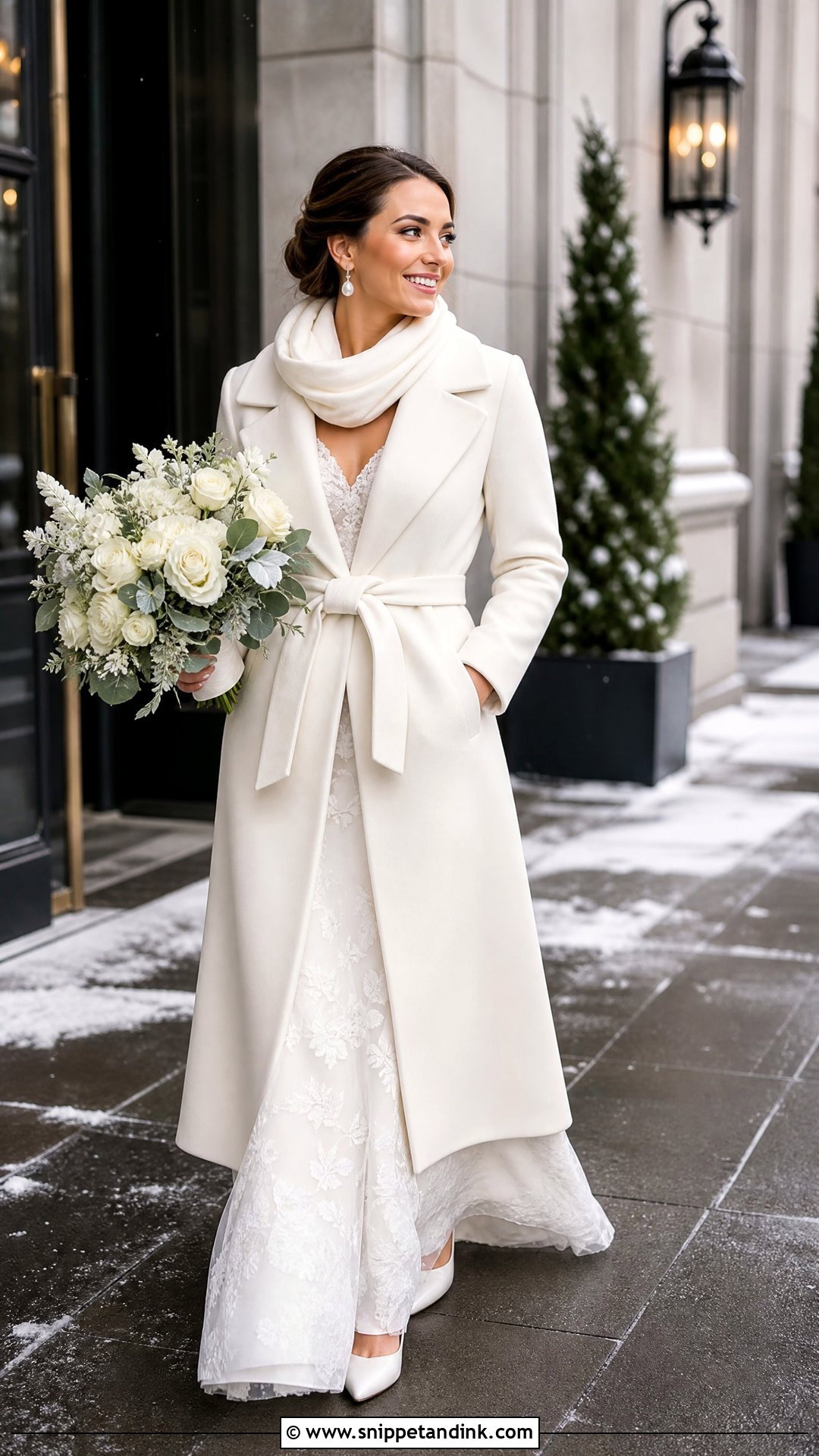 Bridal Wool Coat - Snippet and Ink - 25 Bridal Cover Up Ideas