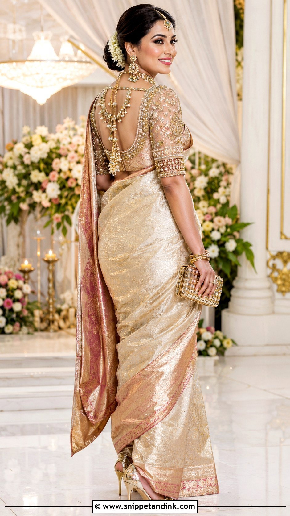 Bridal Zardosi Aari Work Blouse Design - Snippet and Ink - 25 Bride Aari Work Blouse Design Ideas
