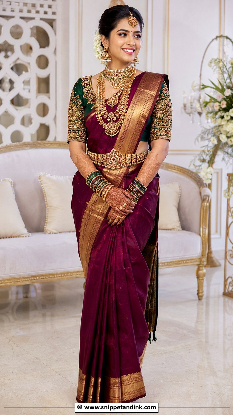 Bridal Zardosi Aari Work Blouse - Snippet and Ink - 30 Bridal Aari Work Blouse Ideas