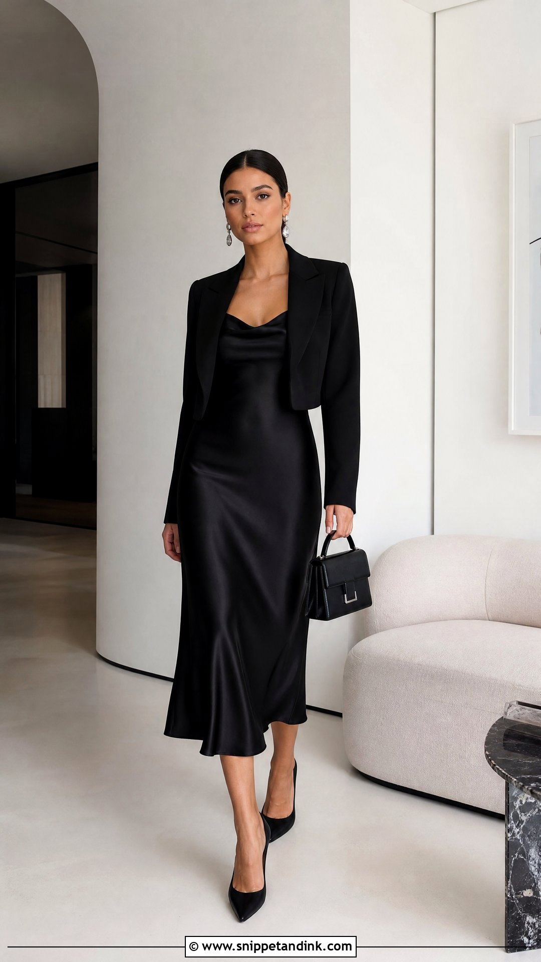Bride Ali Hazelwood Black Satin Dress Outfit - Snippet and Ink - 25 Bride Ali Hazelwood Aesthetic Ideas