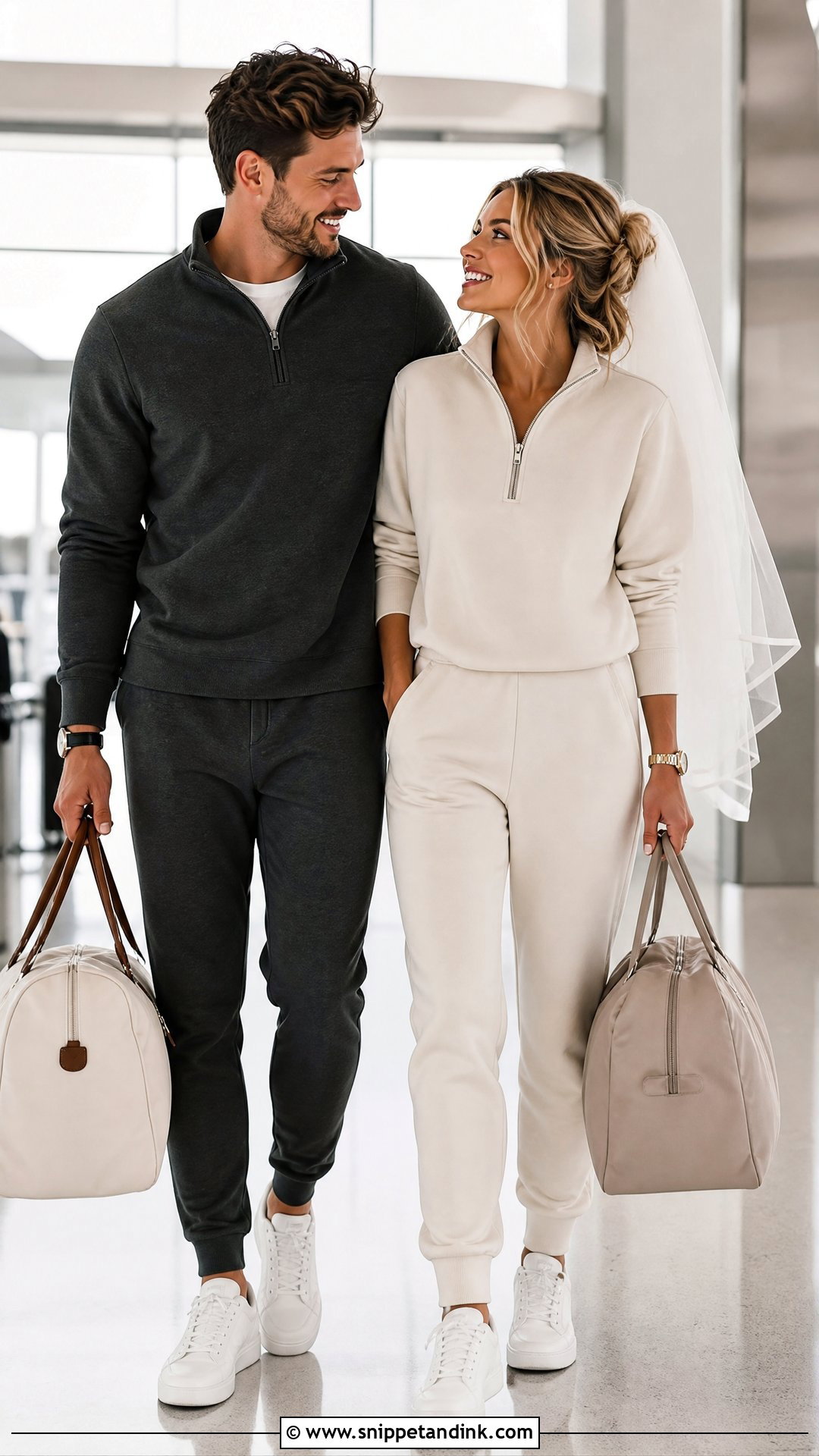 Bride And Groom Wedding Sweatsuit - Snippet and Ink - 20 Wedding Sweatsuit Ideas