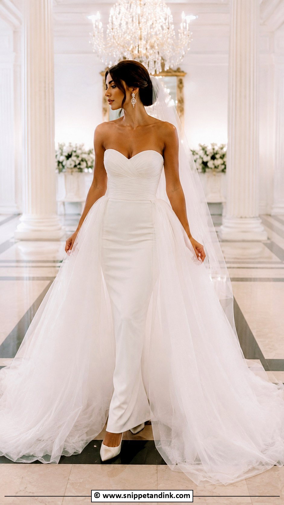 Bride Detachable Overskirt Dress Outfit - Snippet and Ink - 30 Bride Clothes Ideas