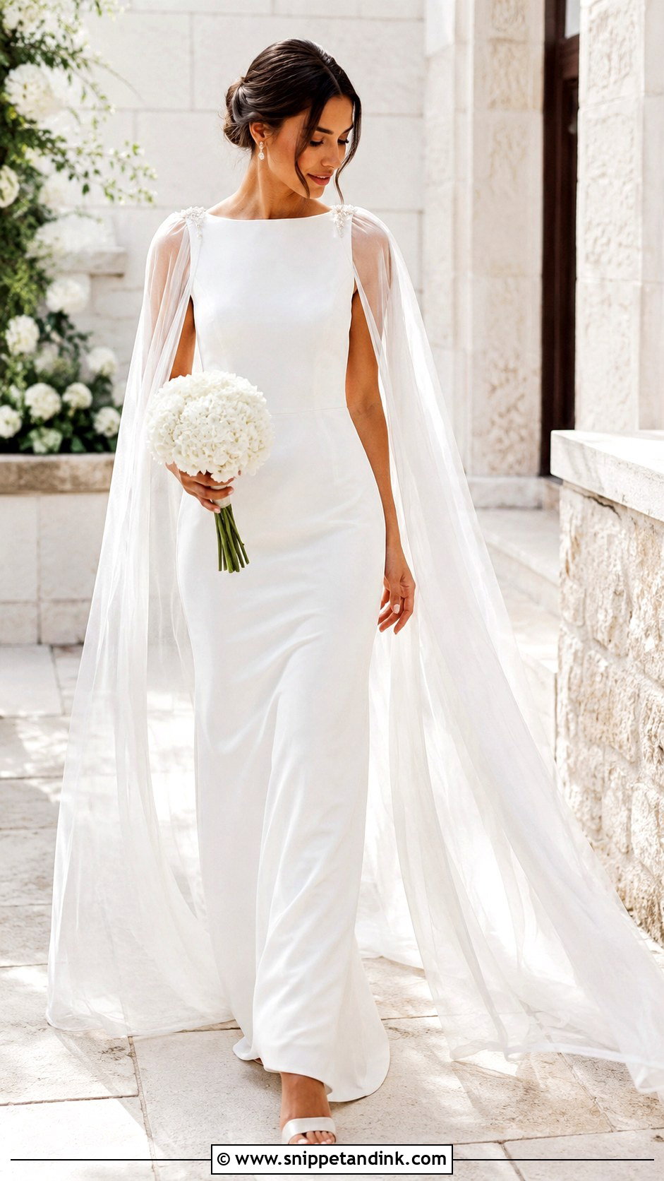 Bride Dress With Cape - Snippet and Ink - 25 Elegant Bride Dress Ideas