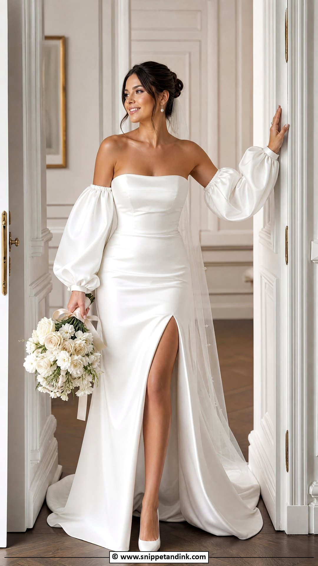 Bride Dress With Detachable Sleeves - Snippet and Ink - 35 Bride Dress Ideas
