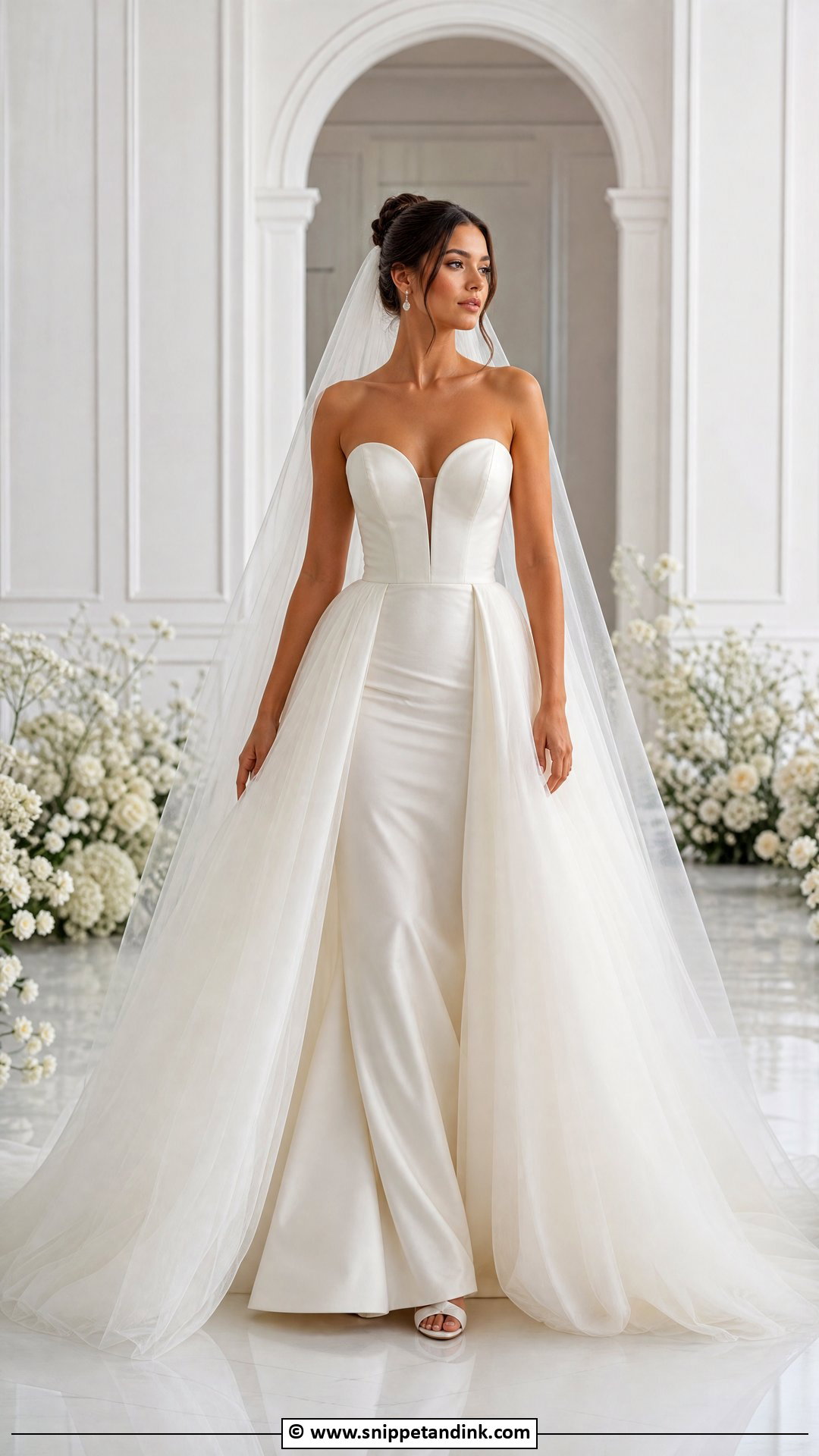 Bride Dress With Overskirt - Snippet and Ink - 35 Bride Dress Ideas