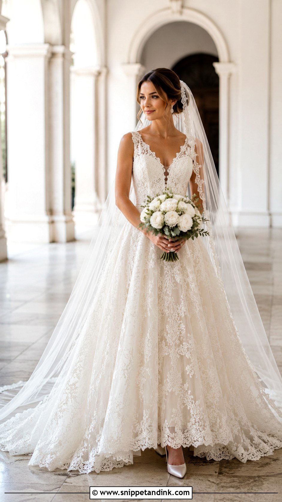 Bride Dress With Veil - Snippet and Ink - 25 Elegant Bride Dress Ideas