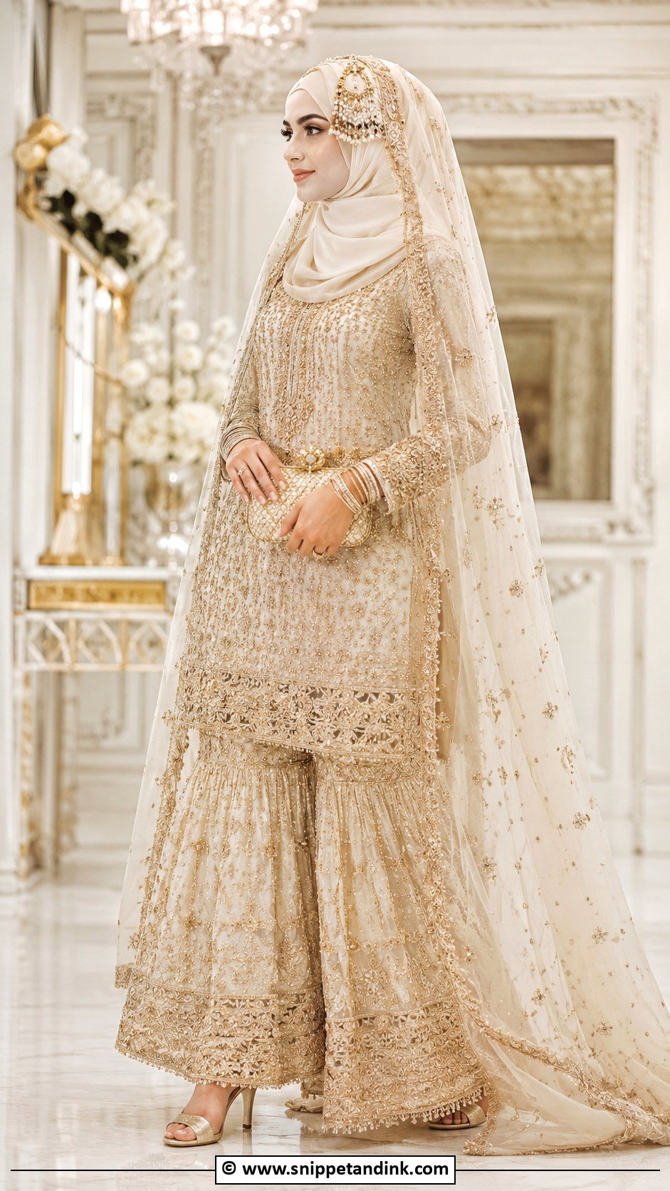 Bride Hijab With Jhoomar - Snippet and Ink - 25 Bride Hijab Style Ideas
