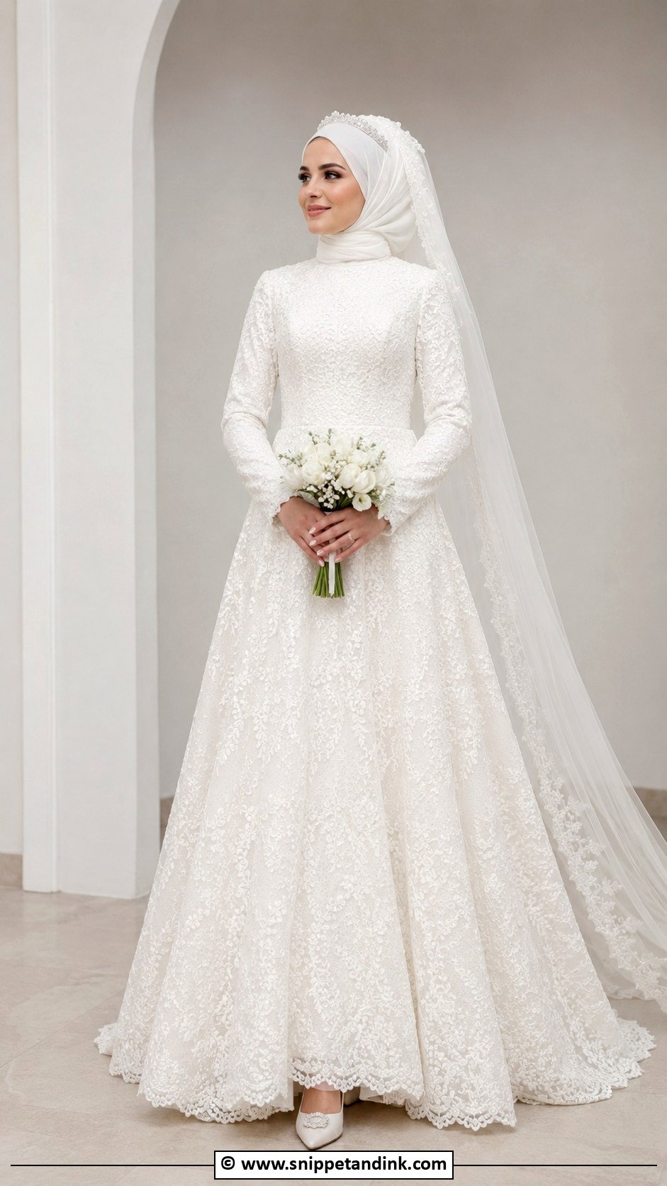 Bride Hijab With Turkish Gown - Snippet and Ink - 25 Bride Hijab Style Ideas