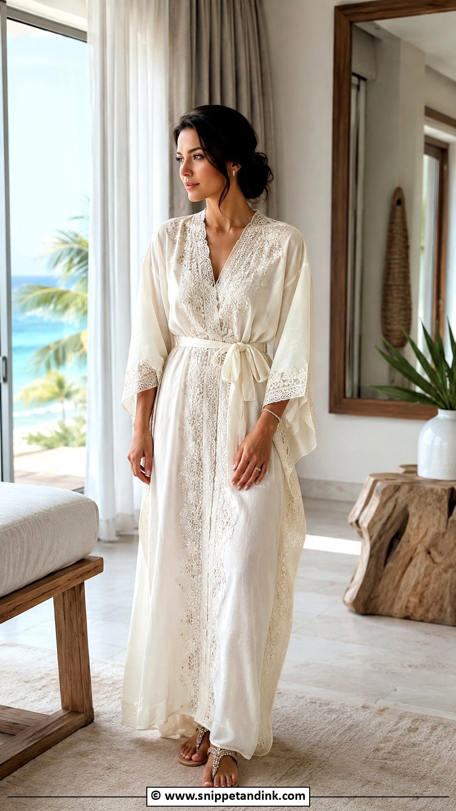 Bride Kaftan Getting Ready Outfit - Snippet and Ink - 30 Bride Getting Ready Outfit Ideas