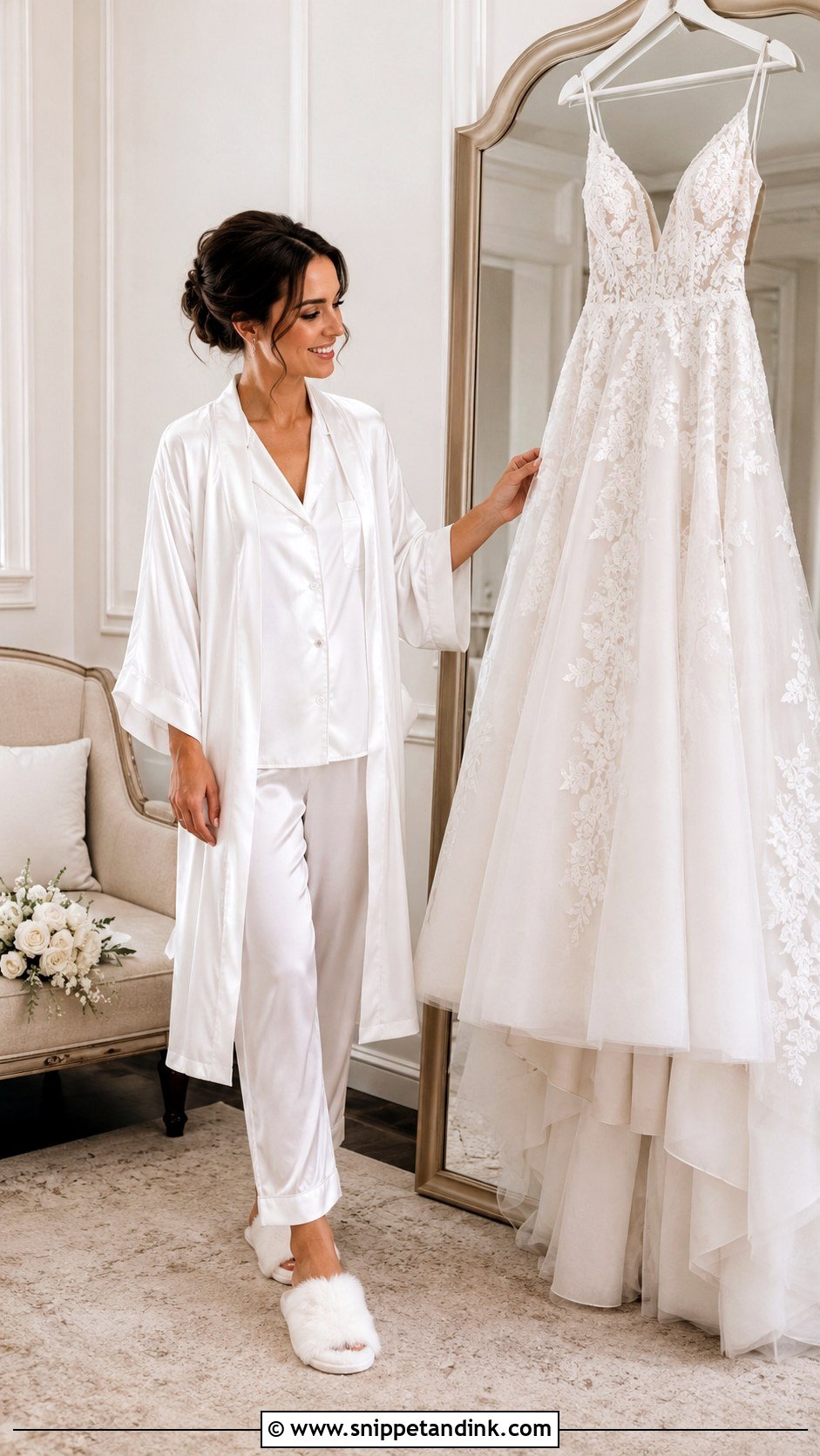 Bride Pajama Set With Robe - Snippet and Ink - 20 Bride Pjs Pajama Set Ideas