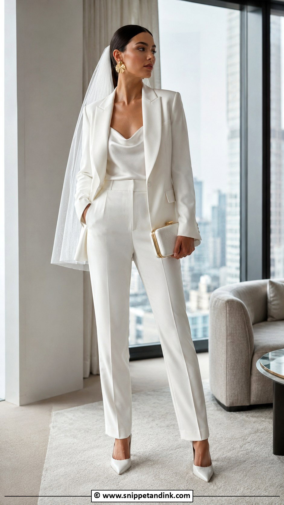 Bride Pantsuit Outfit - Snippet and Ink - 30 Bride Outfits