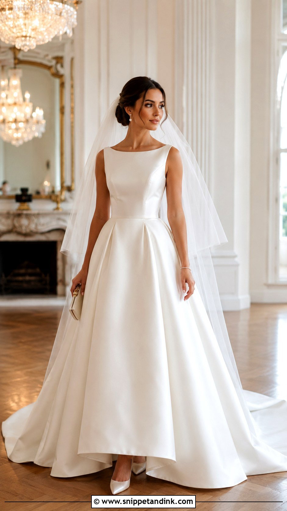 Bride Satin Ball Gown Outfit - Snippet and Ink - 20 Brides Outfit Ideas