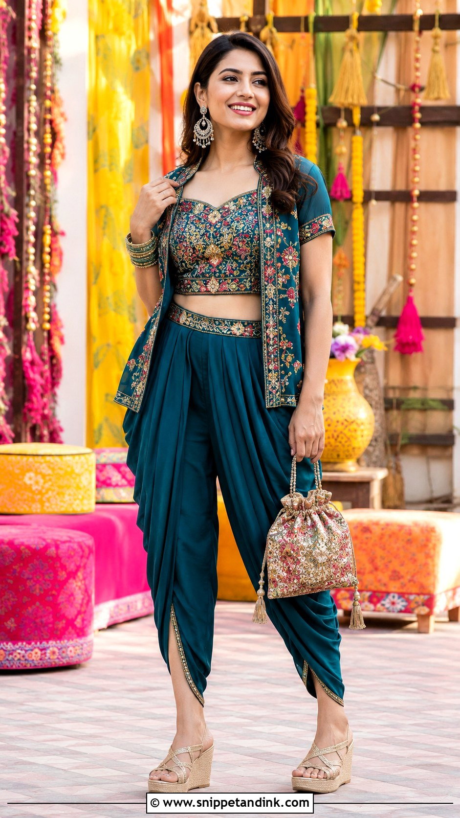 Bride Sister Dhoti Set - Snippet and Ink - 25 Bride Sister Dress Indian Weddings Ideas