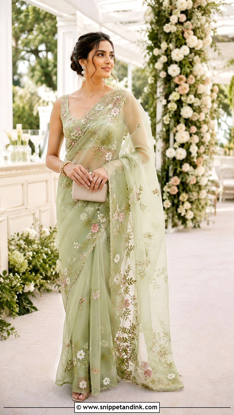 Bride Sister Organza Saree - Snippet and Ink - 25 Bride Sister Dress Indian Weddings Ideas
