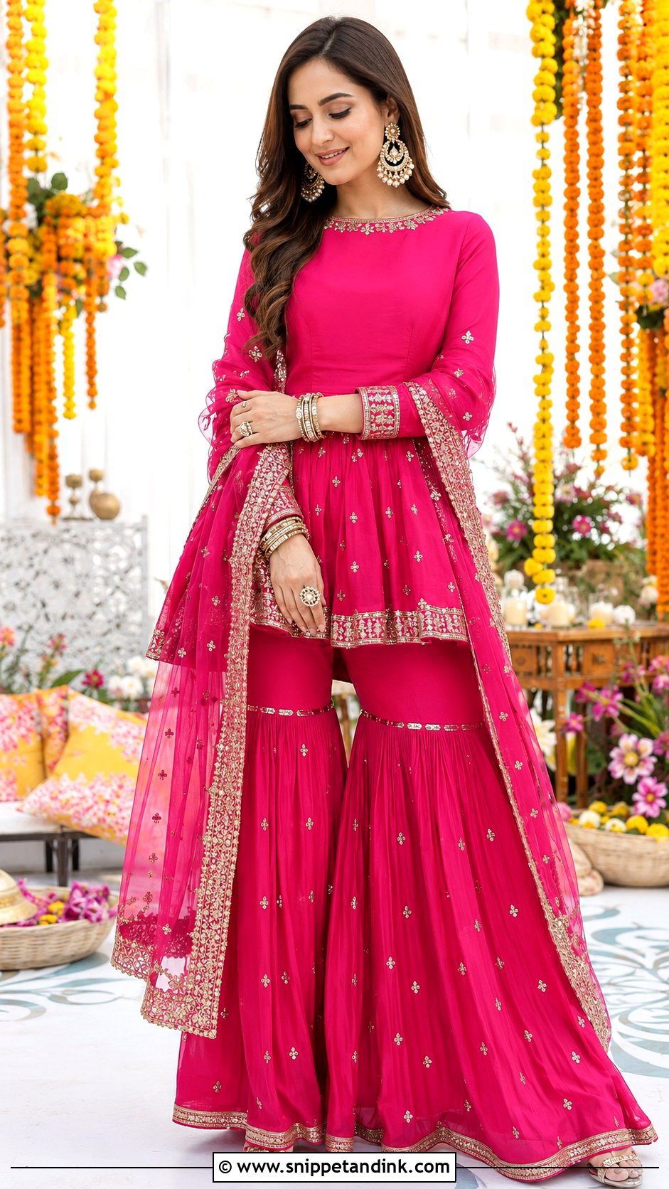 Bride Sister Peplum Sharara - Snippet and Ink - 25 Bride Sister Dress Indian Weddings Ideas