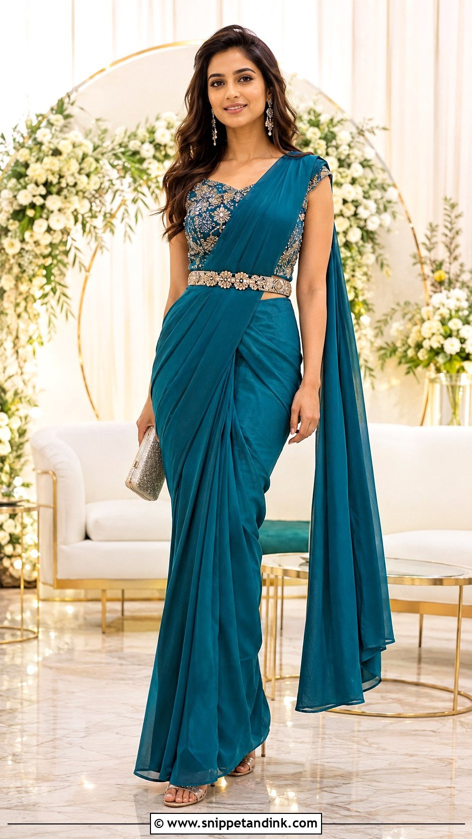 Bride Sister Pre Draped Saree - Snippet and Ink - 25 Bride Sister Dress Indian Weddings Ideas
