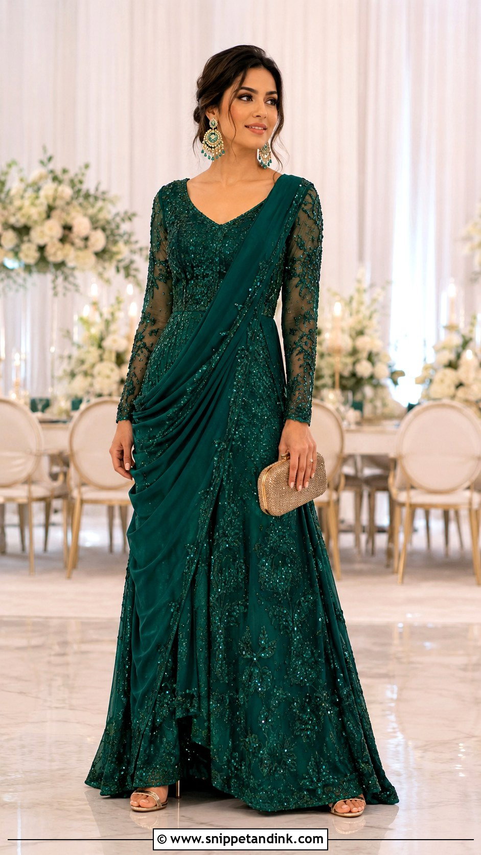 Bride Sister Reception Gown - Snippet and Ink - 25 Bride Sister Dress Indian Weddings Ideas