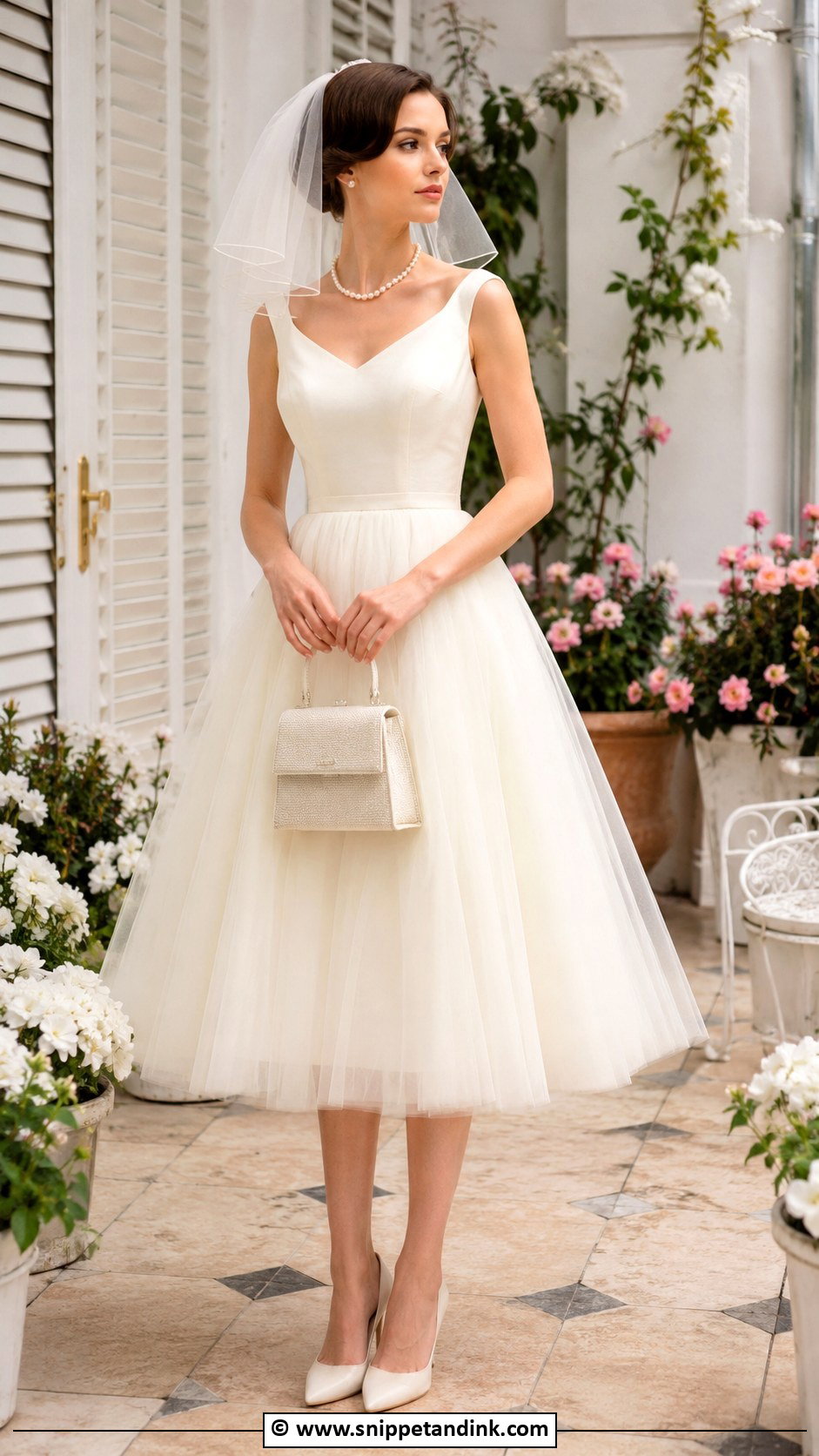 Bride Tea Length Dress Outfit - Snippet and Ink - 30 Bride Clothes Ideas