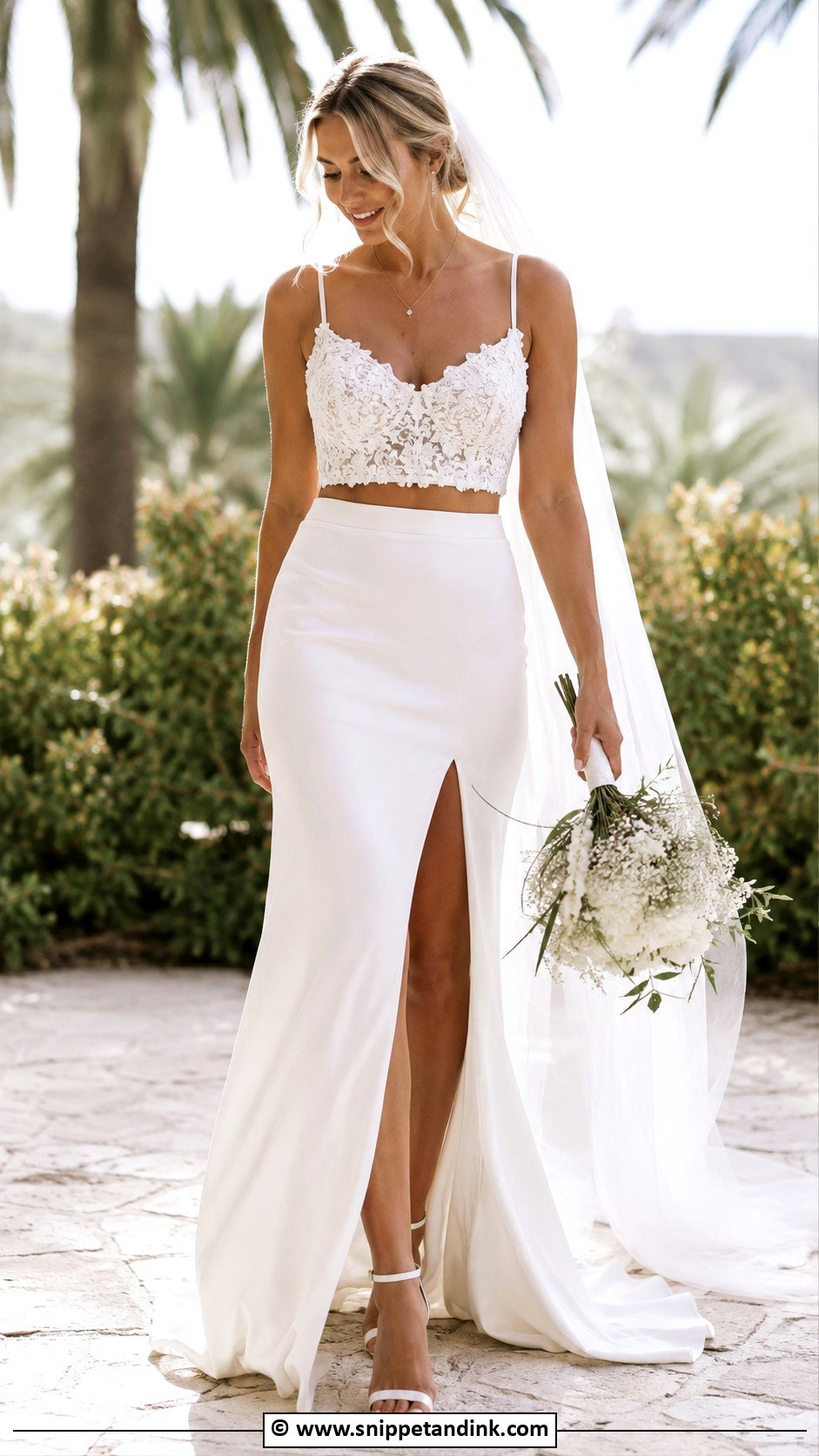 Bride Two Piece Outfit - Snippet and Ink - 30 Bride Outfits