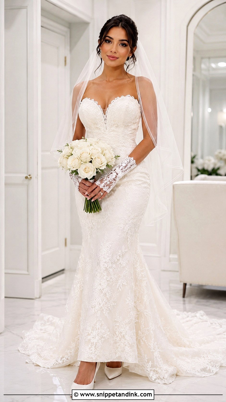 Bride With Fingerless Gloves - Snippet and Ink - 25 Bride with Gloves Ideas
