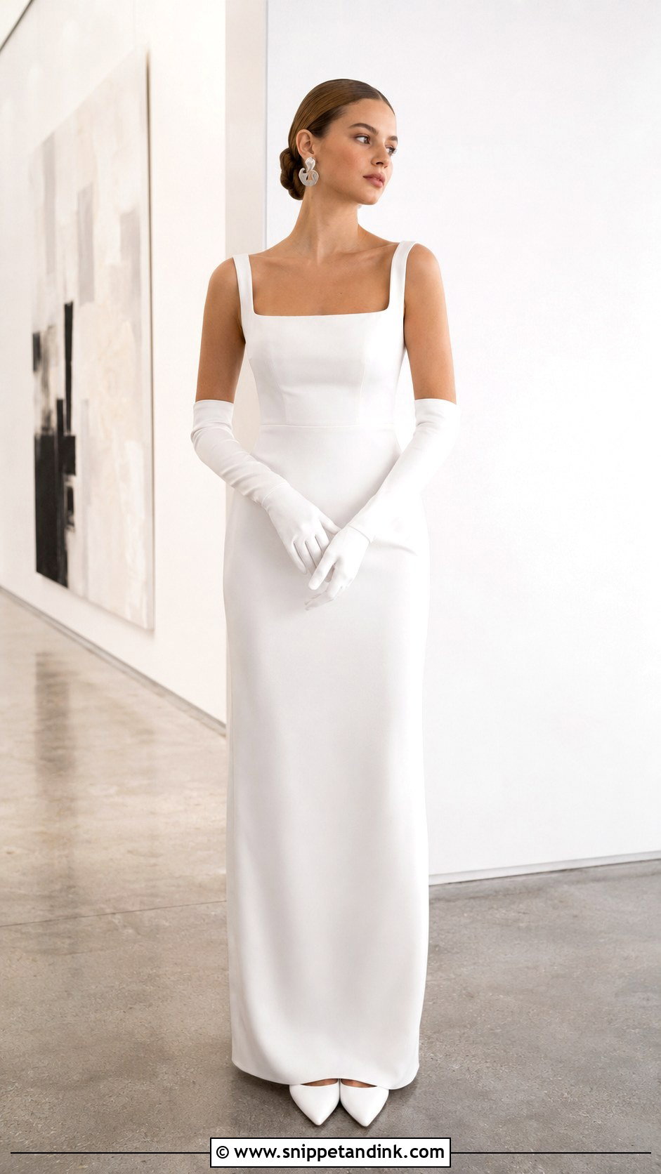 Bride With Modern Minimal Gloves - Snippet and Ink - 25 Bride with Gloves Ideas