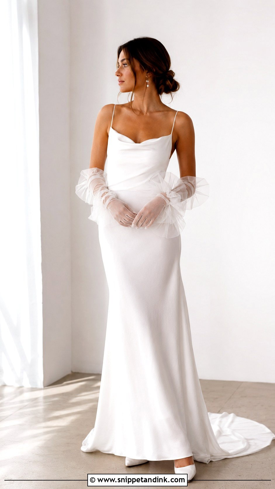 Bride With Ruffle Gloves - Snippet and Ink - 25 Bride with Gloves Ideas